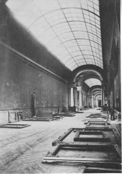 The Grande Galerie of the Louvre, empty